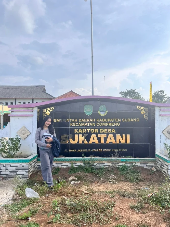 Adelia at Sukatani Village office